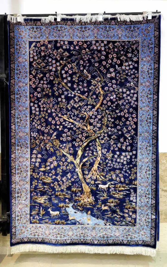 code 1014 derakhti design - persian silk rug