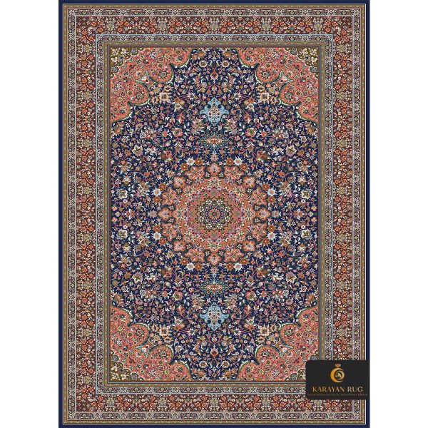 code 1009 silk rug navy blue color