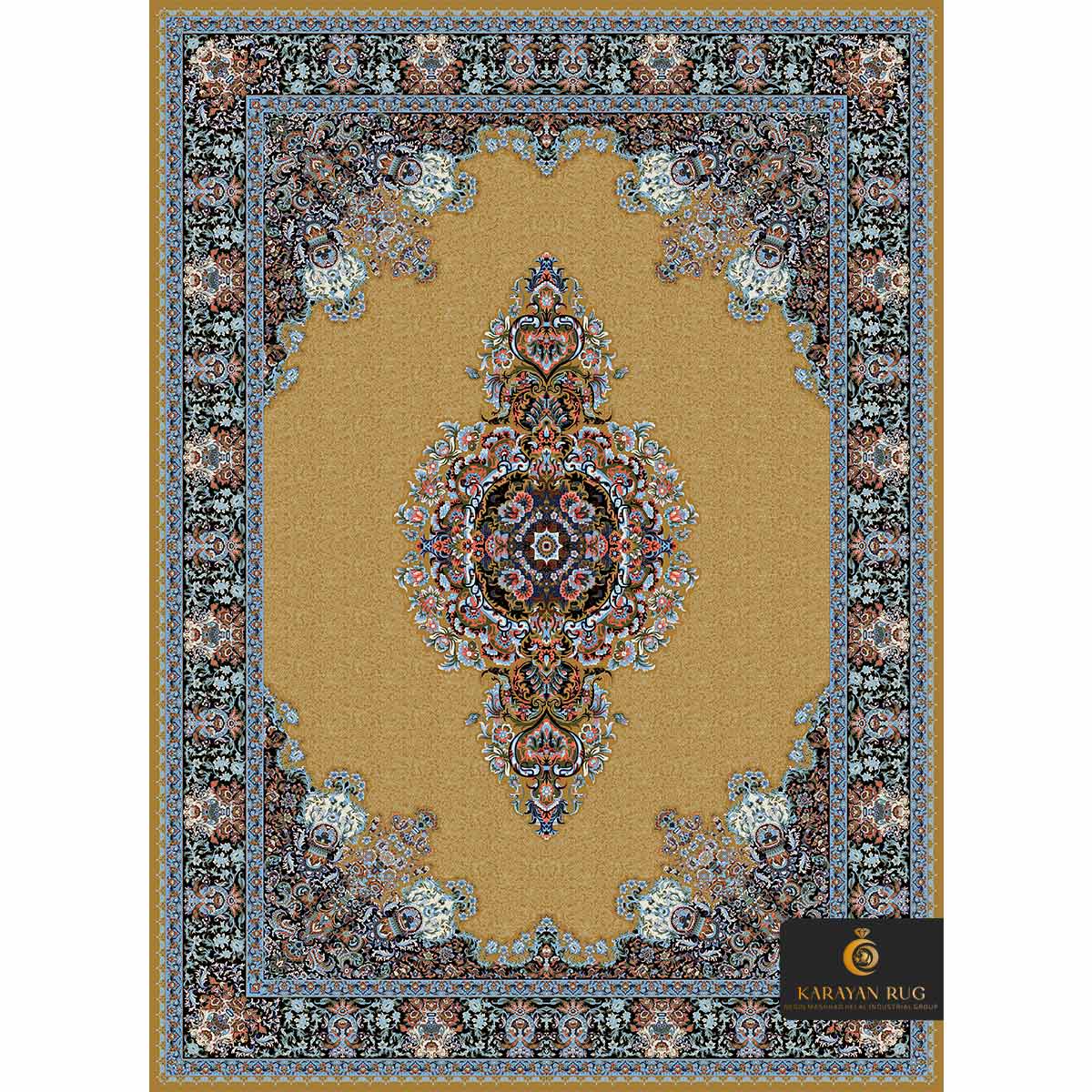 code-1018-persian-silk-carpet-golden-color code 1018 golden color silk carpet