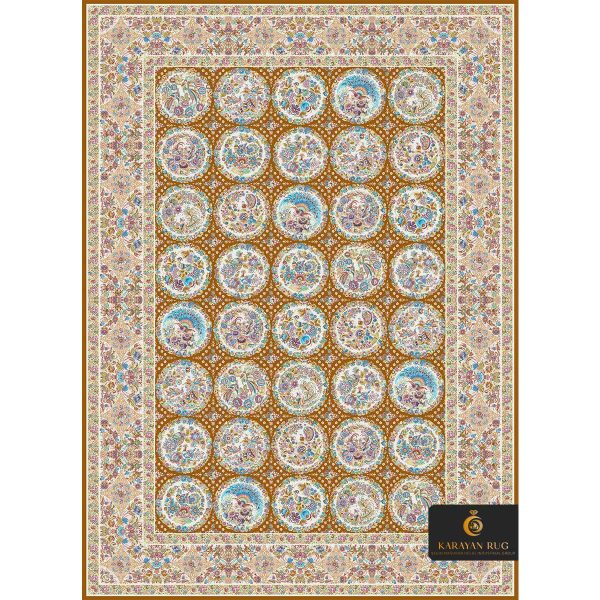 kheshti design silk rug - code 1034 karayan rug