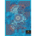 code 2083 blue color silk machine carpet