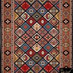 گلیم طرح لوزی