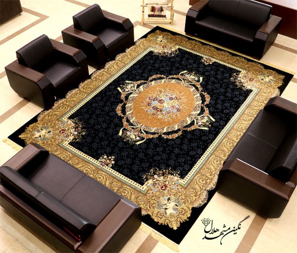 فرش ۱۲۰۰ شانه گل برجسته نقشه آفرینش
