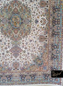 فرش ۱۲۰۰ شانه کاشان نقشه سالاری کرم