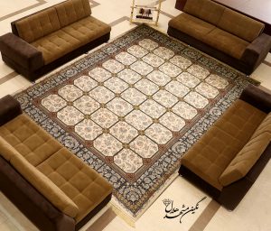 فرش ماشینی طرح خشتی بختیاری