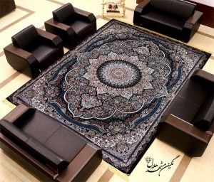 فرش طرح پرهام ۱۰۰۰ شانه سرمه ای