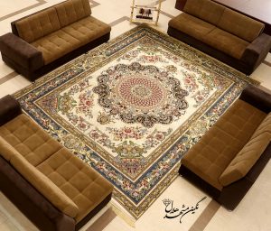 فرش ۱۲۰۰ شانه برجسته طرح فلورا
