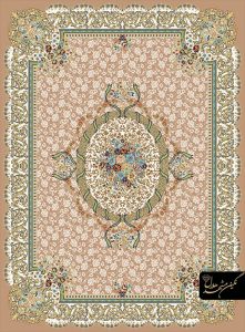 فرش آفرینش 1200 شانه گل برجسته تراکم 3600