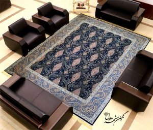 فرش ماشینی برجسته افشان کاربنی