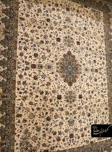 فرش افشان گل رز 12 متری سرمه ای