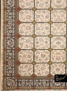 فرش ۱۲۰۰ شانه کاشان طرح خشتی