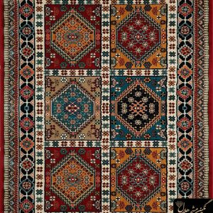 گبه ماشینی 480 شانه طرح هندسی