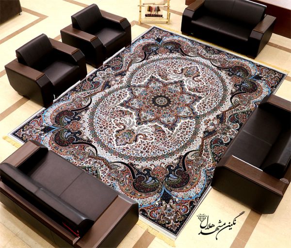 فرش کد 2041 طرح چیچک نگین مشهد هلال