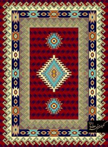 گلیم طرح زیبا و پرفروش شمس روناسی