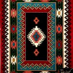 گبه ماشینی 480 شانه طرح قاب دار