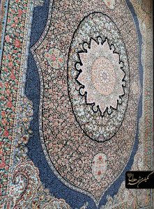 طرح جدید فرش 700 شانه ویشکا سرمه ای