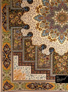 فرش طرح منوسا زمینه کرم