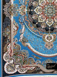 فرش ماشینی طرح مانا آبی ۷۰۰ شانه