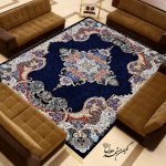 فرش کاشان طرح الی سرمه ای