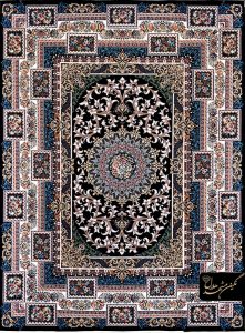 فرش ماشینی طرح قصر گل هشت رنگ