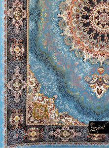 فرش کاشان 700 شانه مارال آبی