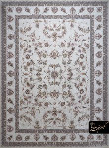 فرش نگین مشهد هلال طرح افشان ملیسا زمینه کرم