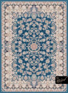 فرش کاشان نقشه مه گل کرم 1200 شانه برجسته