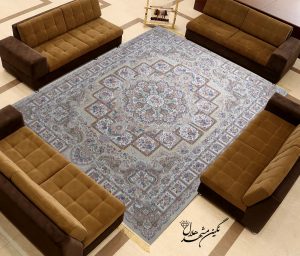 فرش ماشینی نگین مشهد هلال طرح جام عسل