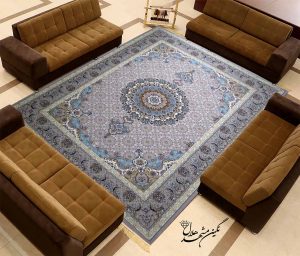 فرش ماشینی 700 شانه گل برجسته طرح سلطنتی