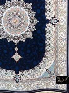 طرح فرش جدید شمس زمینه سرمه ای