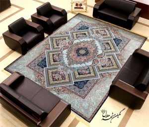 فرش ریز بافت ماشینی طرح ساحل