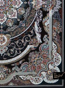 فرش کاشان مدل مانا سرمه‌ای