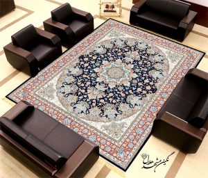 فرش سرمه ای رنگ 1200 شانه با تراکم بالا