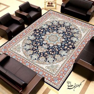فرش سرمه ای رنگ 1200 شانه با تراکم بالا