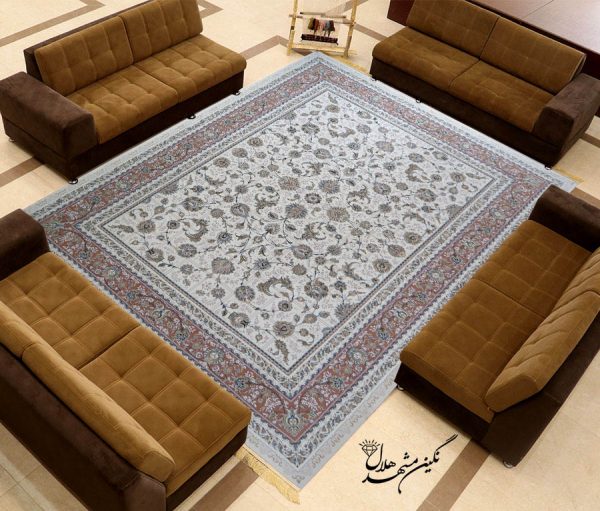 فرش افشان ۱۲۰۰ شانه کد ۹۰۳۷ سفید