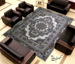 فرش ۷۰۰شانه طرح حوض نقره تراکم ۲۵۵۰