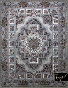 فرش ماشینی اکریلیک طرح حوض نقره زمینه فیلی