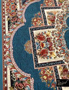 فرش ماشینی ناردون زمینه آبی