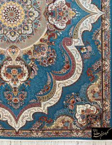 فرش ماشینی طرح شهیاد زمینه آبی