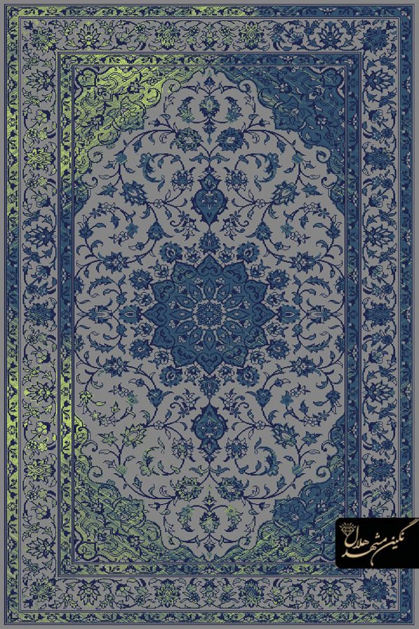 فرش وینتیج طرح اصیل سبز