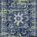فرش وینتیج زمینه سرمه‌ای