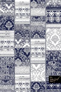 فرش وینتیج طرح خشتی گل برجسته