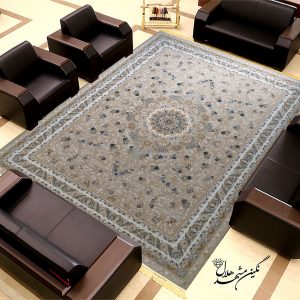 فرش ماشینی ۱۲۰۰ شانه برجسته کرم