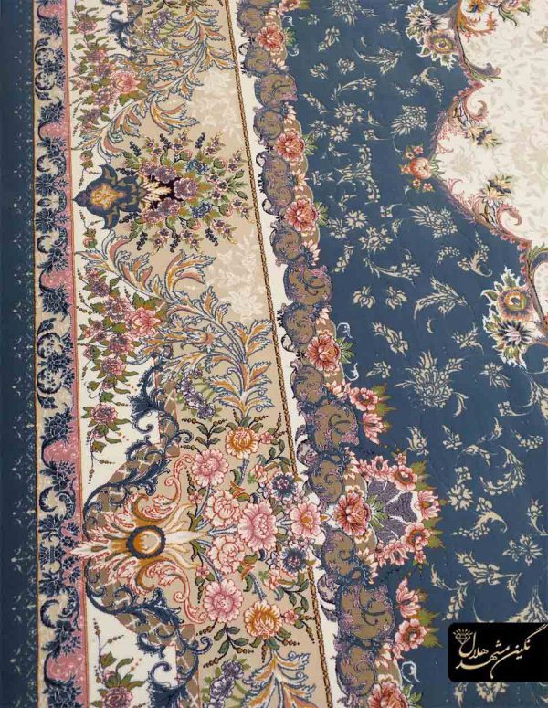 فرش آبی طرح هنگامه