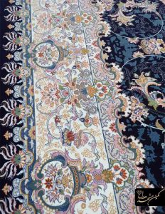 فرش طرح پرنسس زمینه سرمه ای