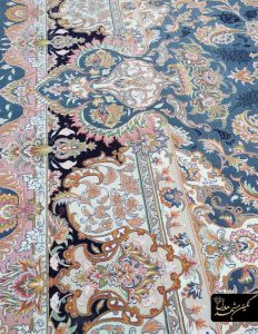 فرش ماشینی طرح مه گل کاشان