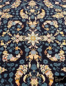 فرش ماشینی کاشان نقشه حریر مهتاب