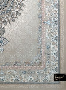 فرش سفید طوسی سه بعدی