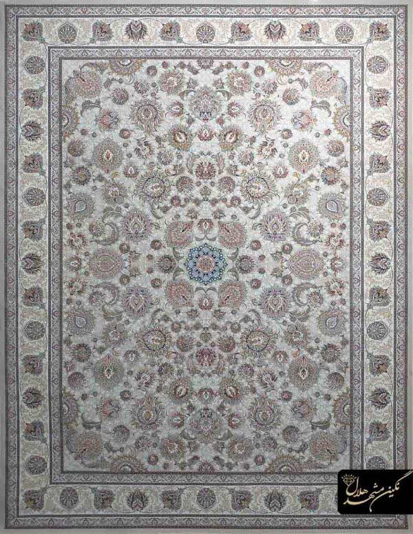 فرش نگین مشهد هلال 1200 شانه کاربنی