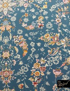 فرش ۱۲۰۰ شانه مشهد طرح افشان حریر مهتاب